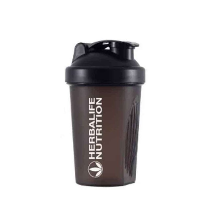 แก้วเชค กระบอกเชค แถมลูกเหล็กสแตนเลส แก้วชงโปรตีน แก้วเขย่าเวย์ โปรตีน ขนาด 500ml สีดำ