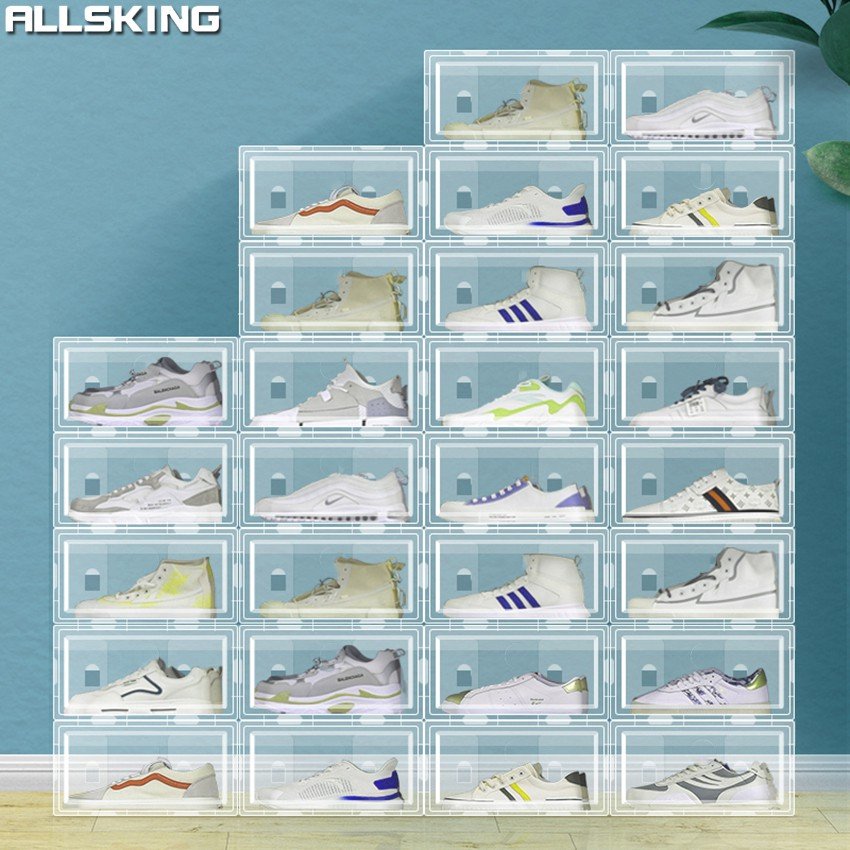 กล่องใส่รองเท้า กล่องใส่รองเท้าพลาสติด สีใส