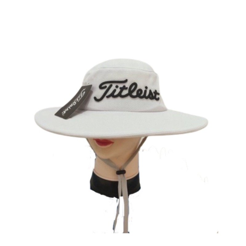 หมวกกันเเดดปีกกว้างสำหรับนักกอล์ฟท่านชาย Tit‘ s Tit's UV protection Golf Wide Brim Cap สีขาว
