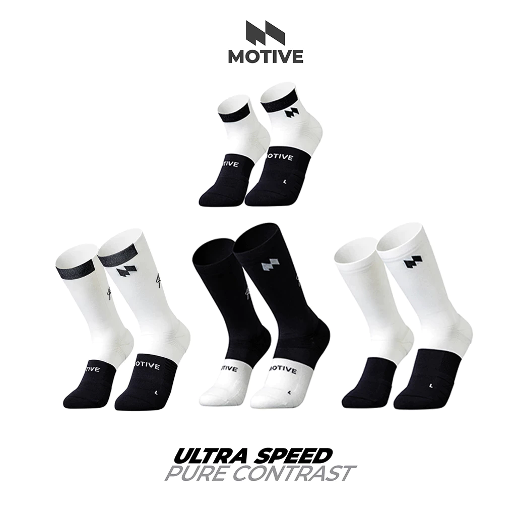 MOTIVE SOCK ถุงเท้าวิ่ง รุ่น ULTRA SPEED Pure Contrast